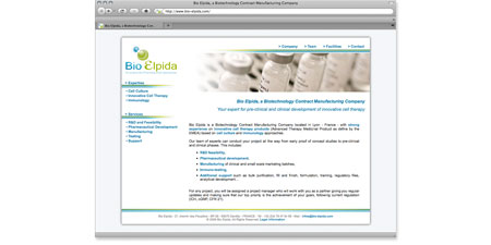 Exemple de création de site Internet dans le domaine des biotechnologies
